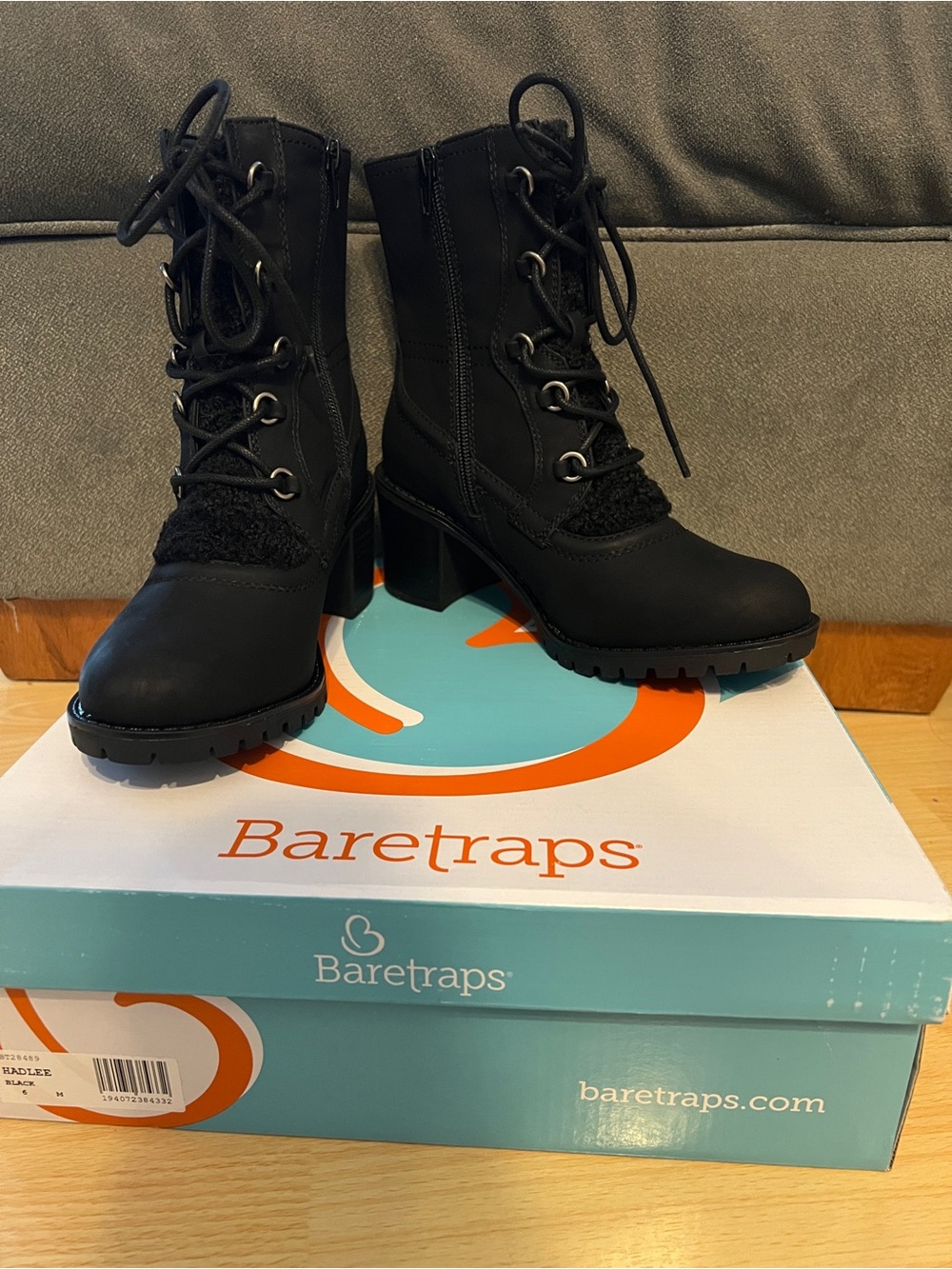 Baretraps Black Hadlee Heeled Booties